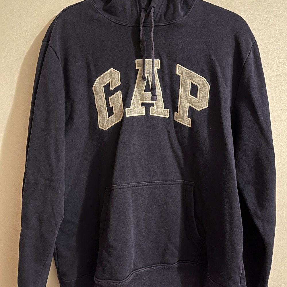 GAP Black Hoodie with Gray Logo